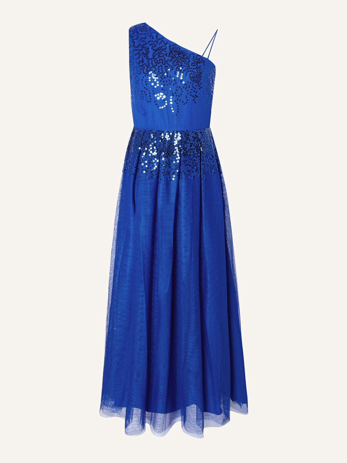 Kids Girls S.e.w. Elisha One Shoulder Sequin Prom Dress - Blue