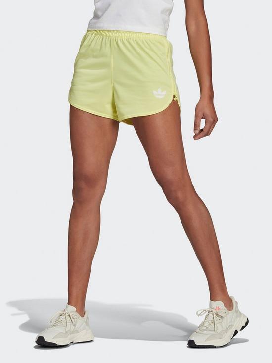 front image of adidas-originals-zip-up-shorts