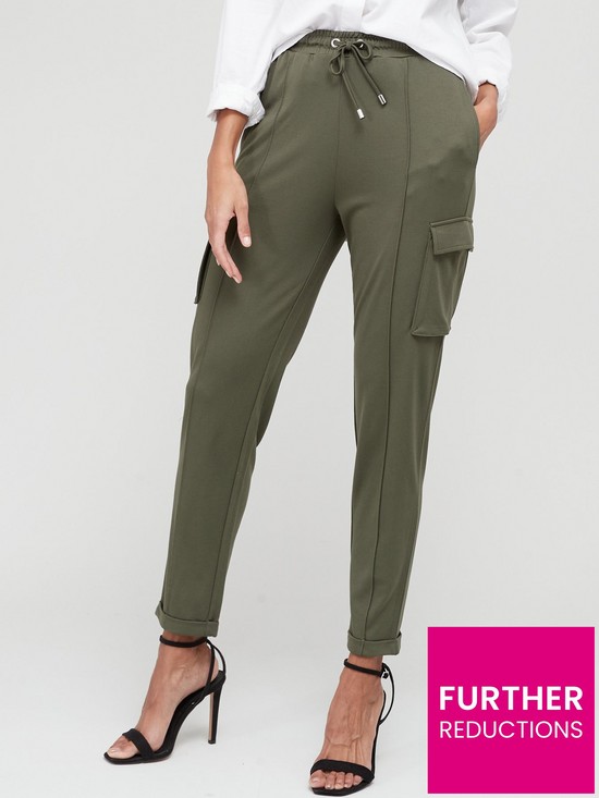 front image of v-by-very-premium-utility-jogger-khaki