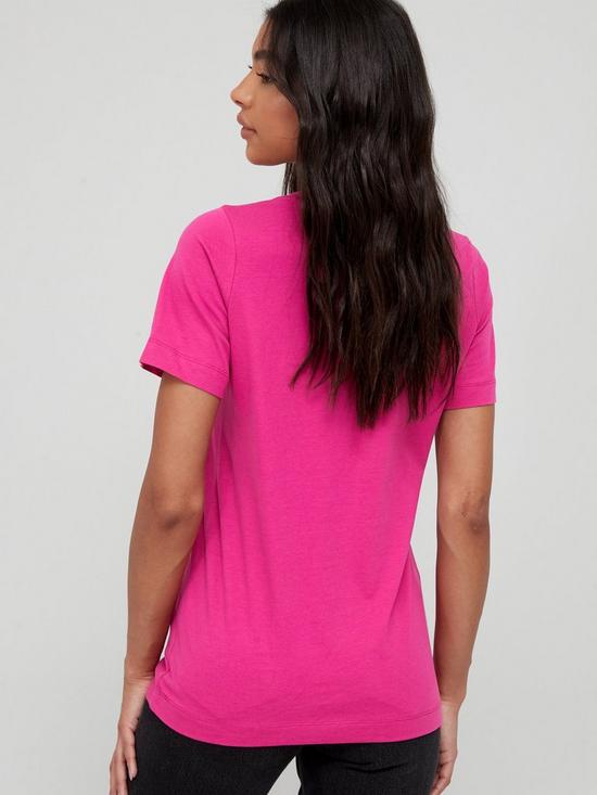 stillFront image of v-by-very-essential-v-neck-t-shirt-pink