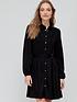  image of v-by-very-jerseynbsppique-shirt-dress-black