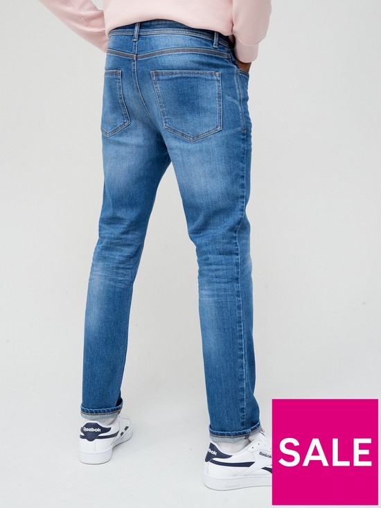 stillFront image of very-man-premium-slim-stretch-jeans-mid-blue