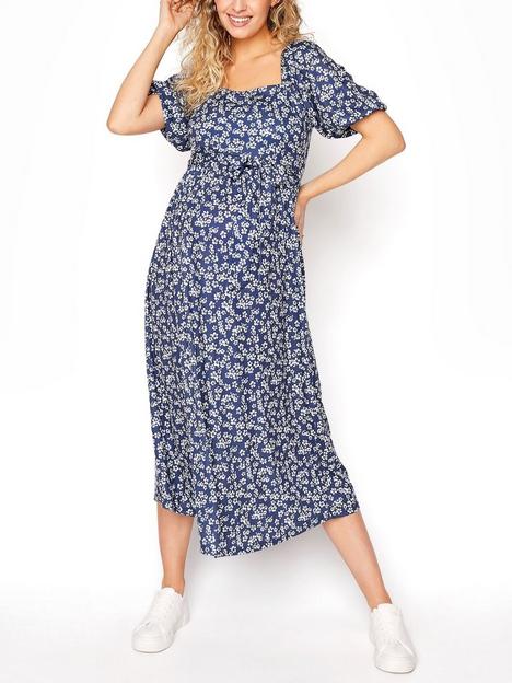 long-tall-sally-maternity-square-neck-puff-sleeve-dress