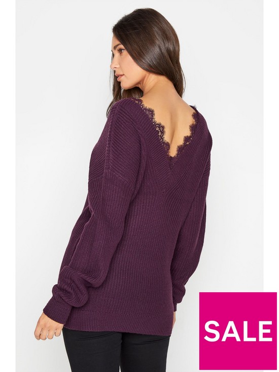 stillFront image of long-tall-sally-lace-trim-jumper