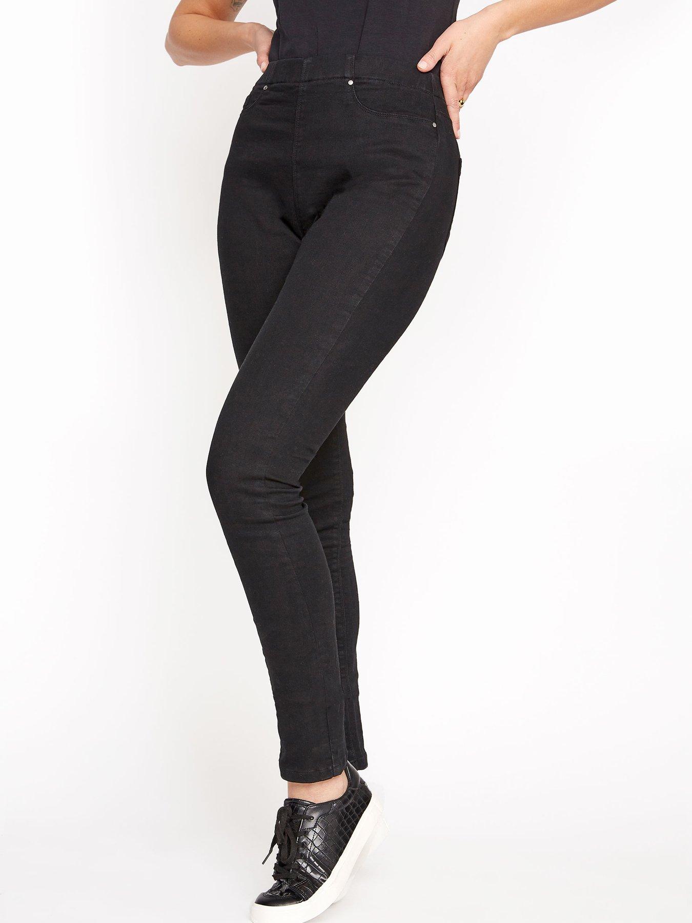 YOURS FOR GOOD Curve Black Pull On Stretch JENNY Jeggings
