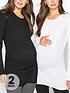 long-tall-sally-long-tall-sally-maternity-2-pack-top-blackwhitefront