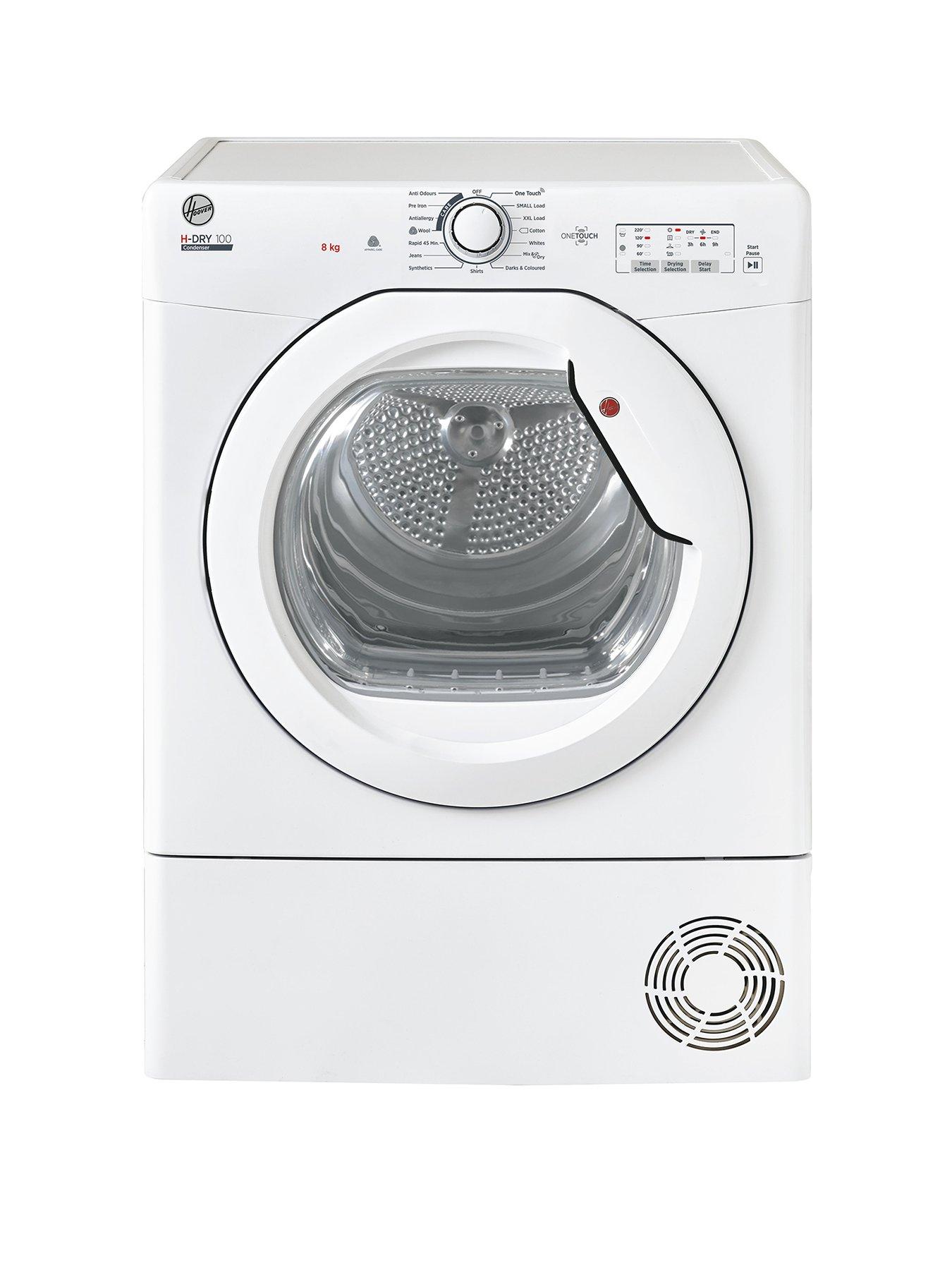 Hoover H-DRY 100 HLEC8LG-80 8kg Condenser Tumble Dryer - White | very.co.uk