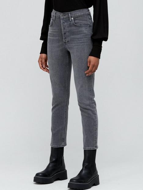agolde-riley-crop-high-rise-jeans-grey