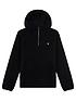  image of lyle-scott-boys-quarter-zip-micro-fleece-hoodie-black