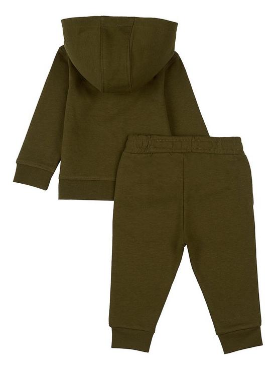 back image of lyle-scott-toddler-boys-logo-zip-hoodie-and-jog-set-khaki