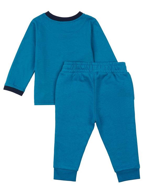 back image of lyle-scott-toddler-boys-cut-and-sew-long-sleeve-tee-and-jog-set-blue