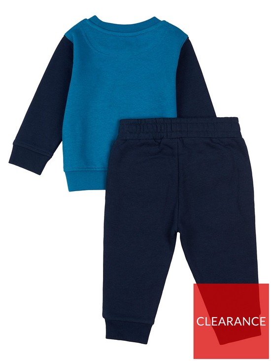 back image of lyle-scott-toddler-boys-cut-and-sew-crew-and-jog-set-navy