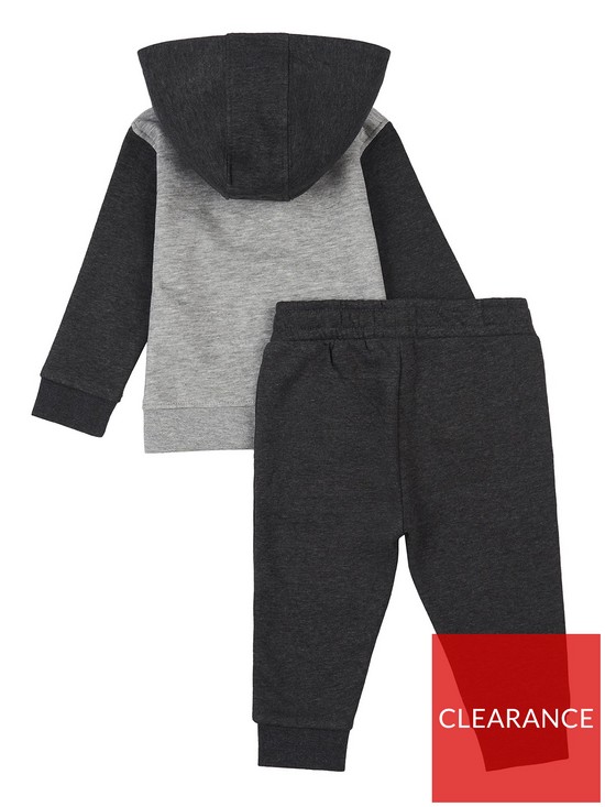 back image of lyle-scott-toddler-boys-colour-block-zip-hoodie-and-jog-set-grey