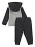  image of lyle-scott-toddler-boys-colour-block-zip-hoodie-and-jog-set-grey