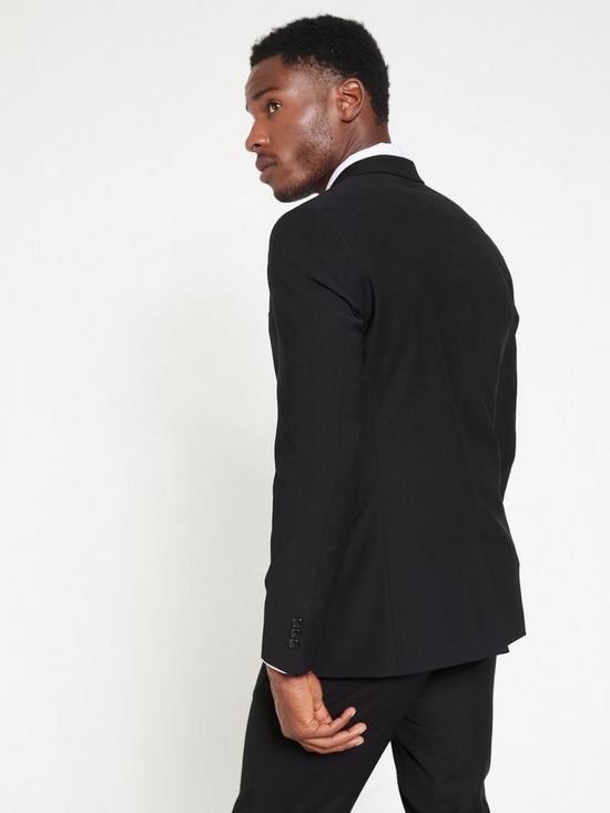 stillFront image of very-man-regular-fit-stretch-suit-jacket-black