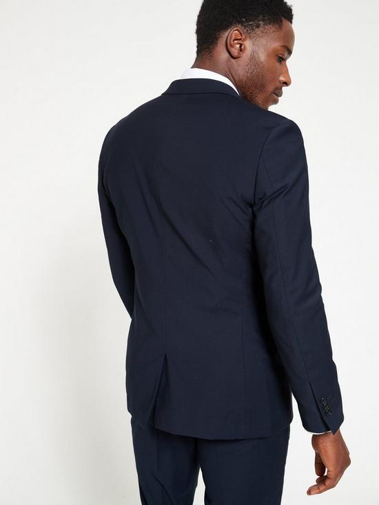 stillFront image of very-man-regular-fit-stretch-suit-jacket-navy