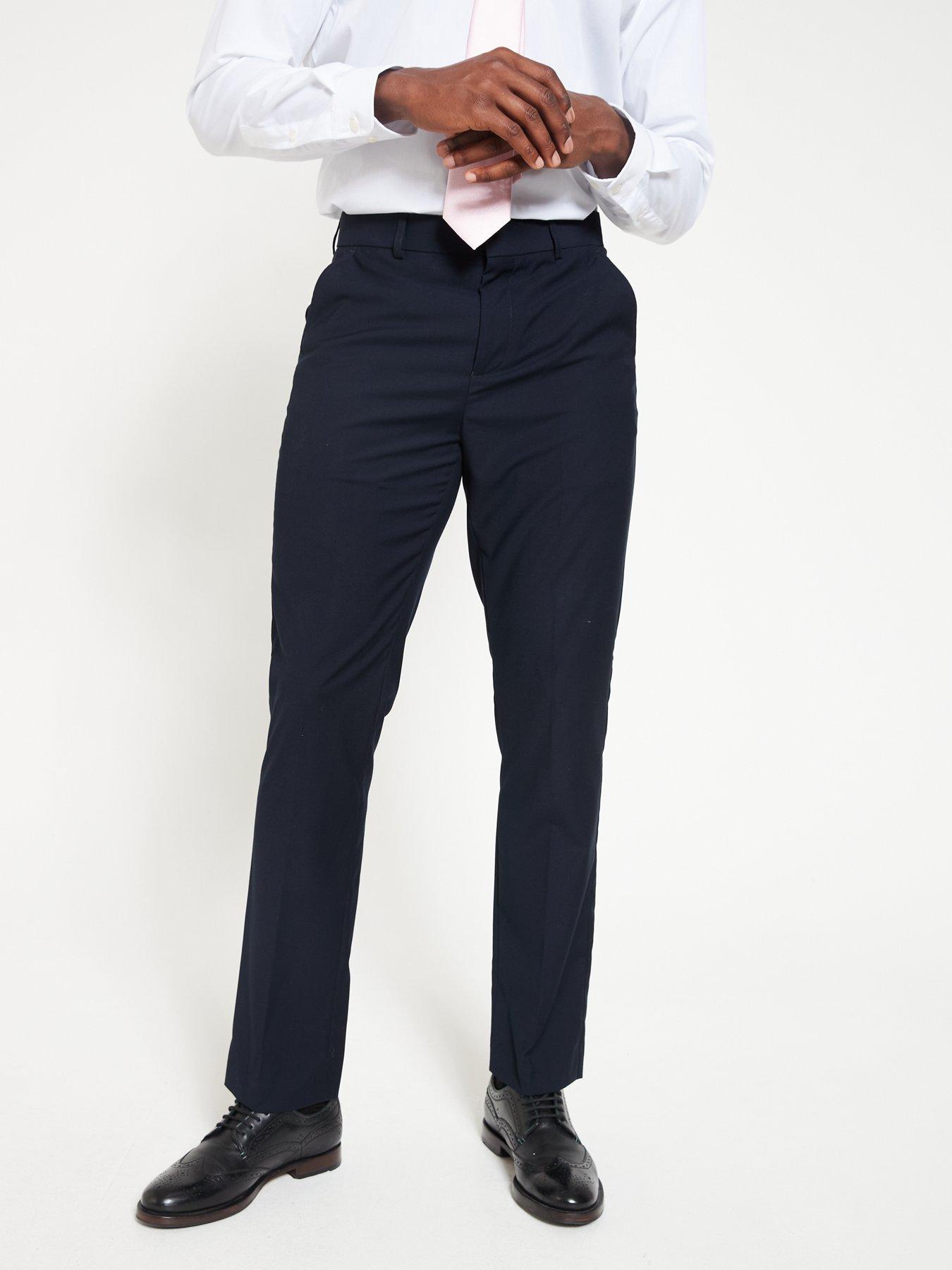  Regular Fit Stretch Suit Trouser - Navy