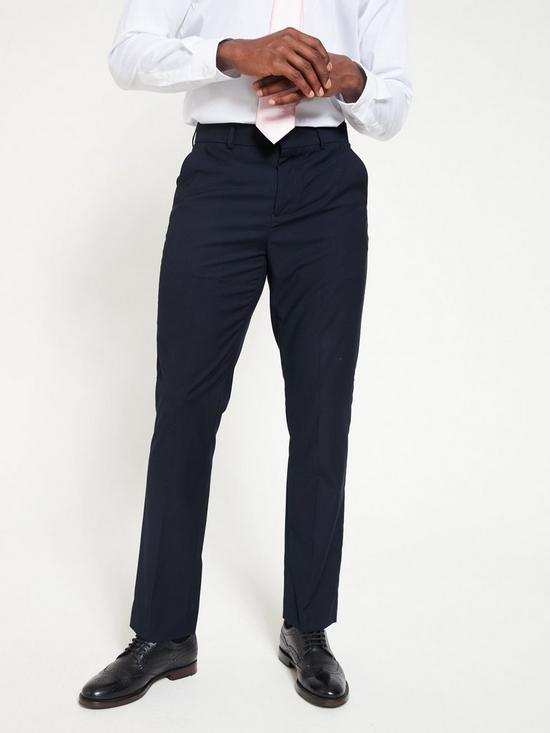 front image of very-man-regular-fit-stretch-suit-trouser-navy