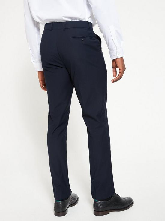 stillFront image of very-man-regular-fit-stretch-suit-trouser-navy