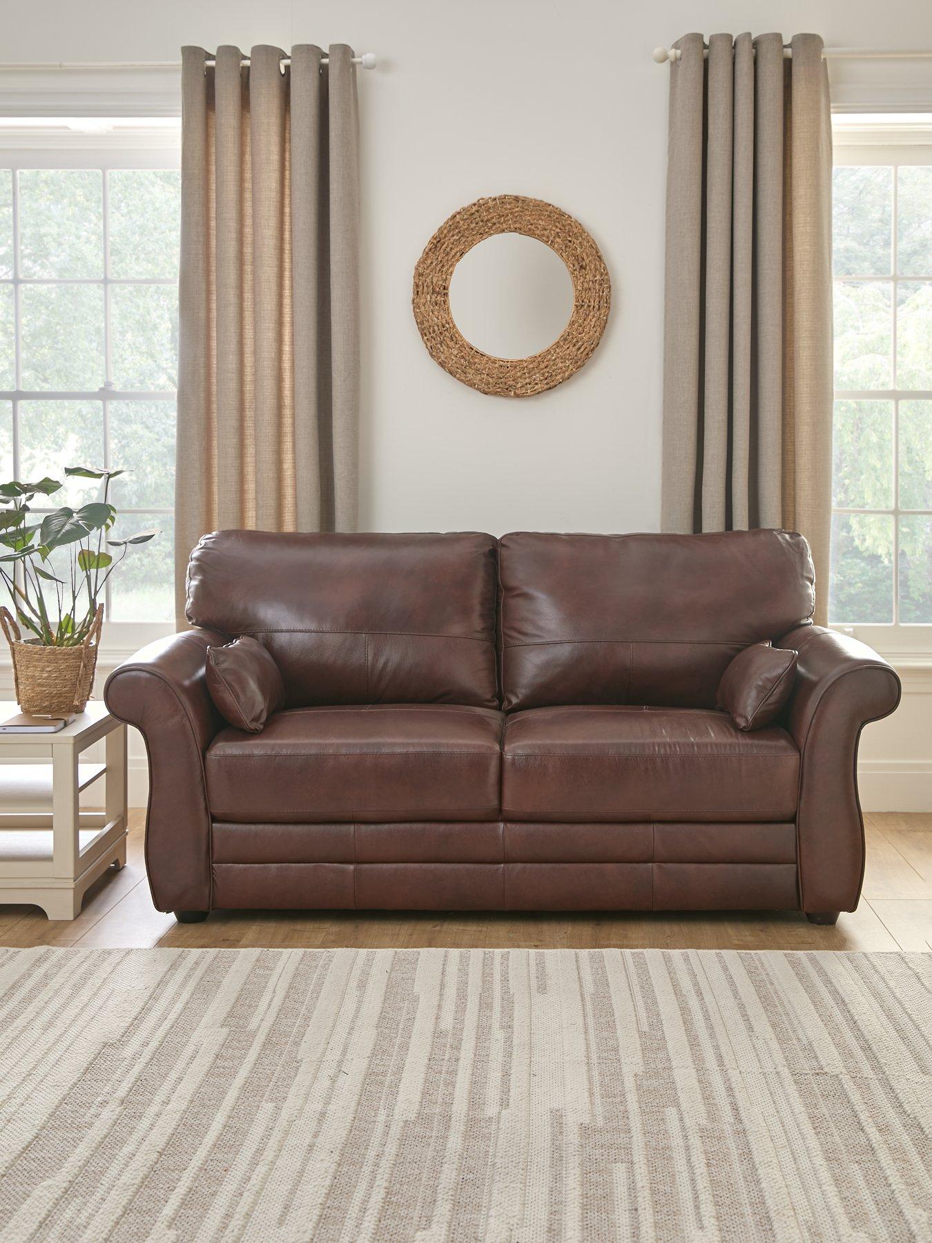 undefined Vantage Italian Leather 3 Seater Sofa - FSC® Certified