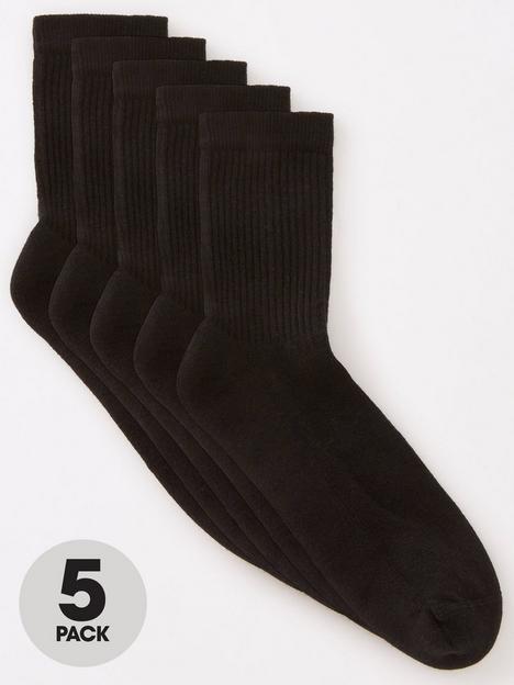 v-by-very-unisex-5-packnbspsports-socks-black