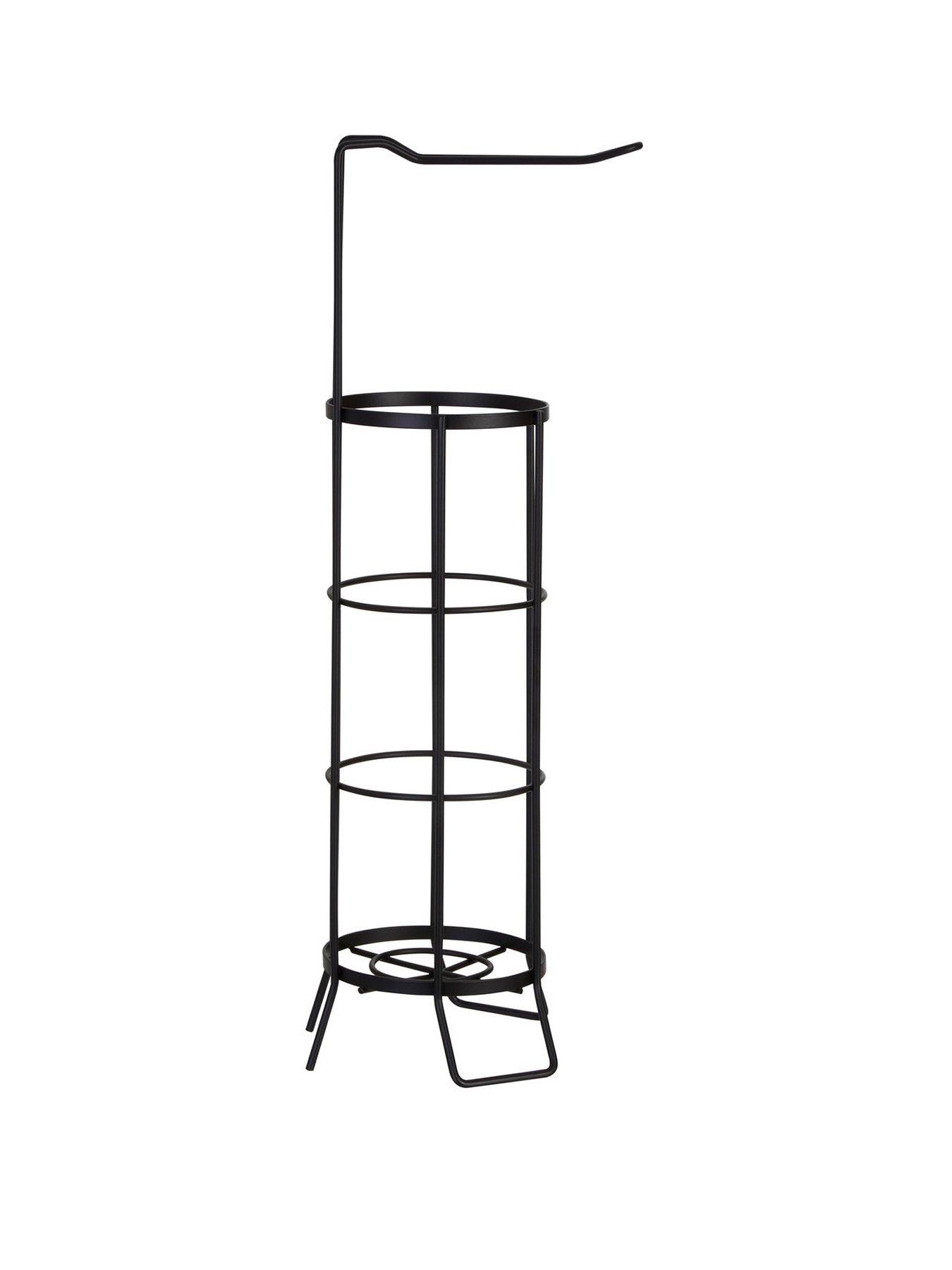 Product photograph of Premier Housewares Black Toilet Roll Holder from very.co.uk