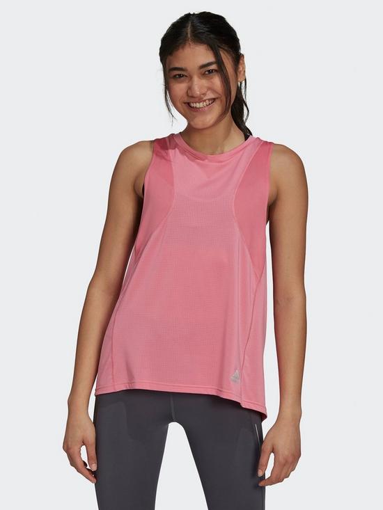 front image of adidas-own-the-run-tank-top