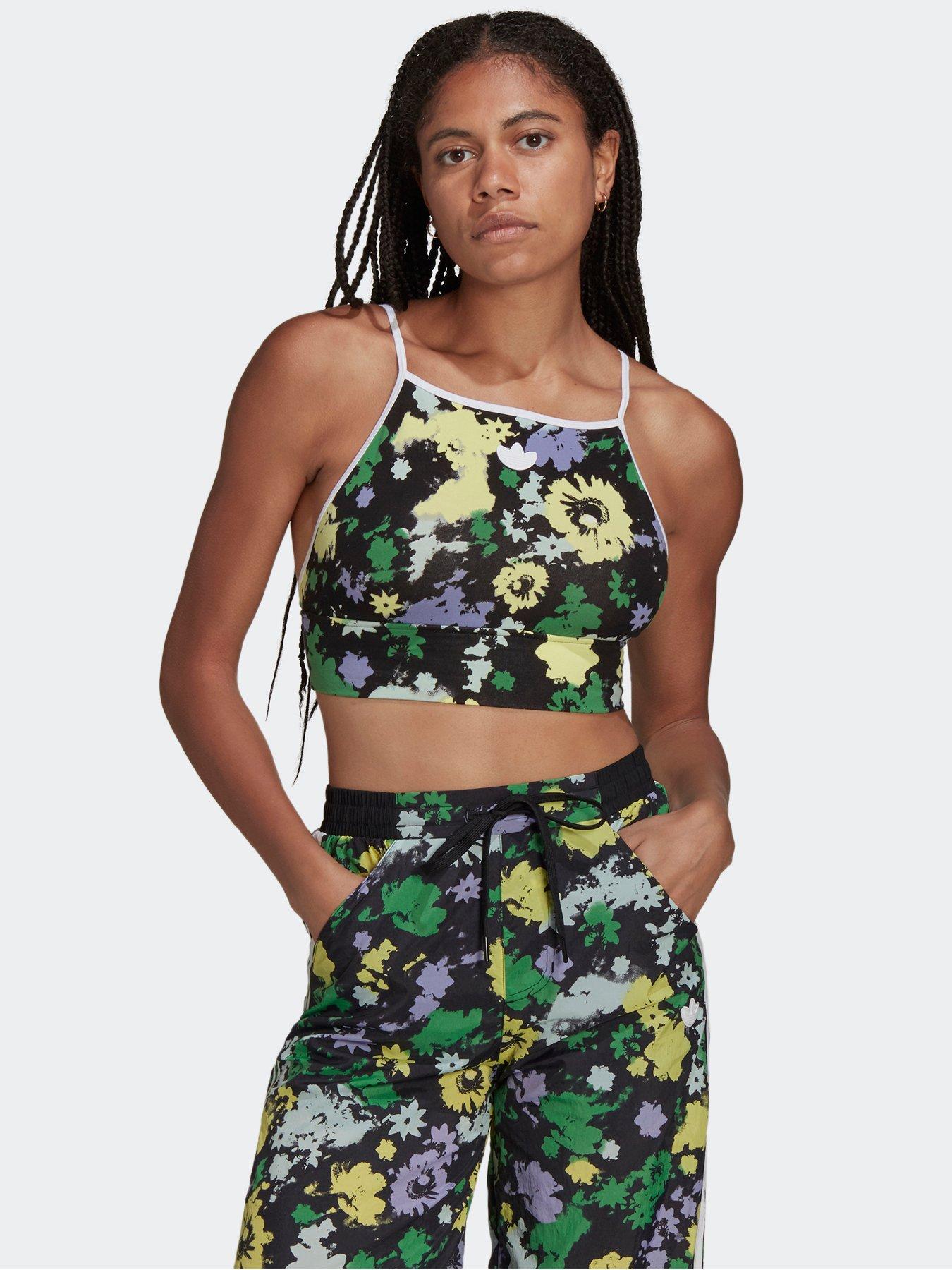  Floral Sports Bra Long-sleeve Top