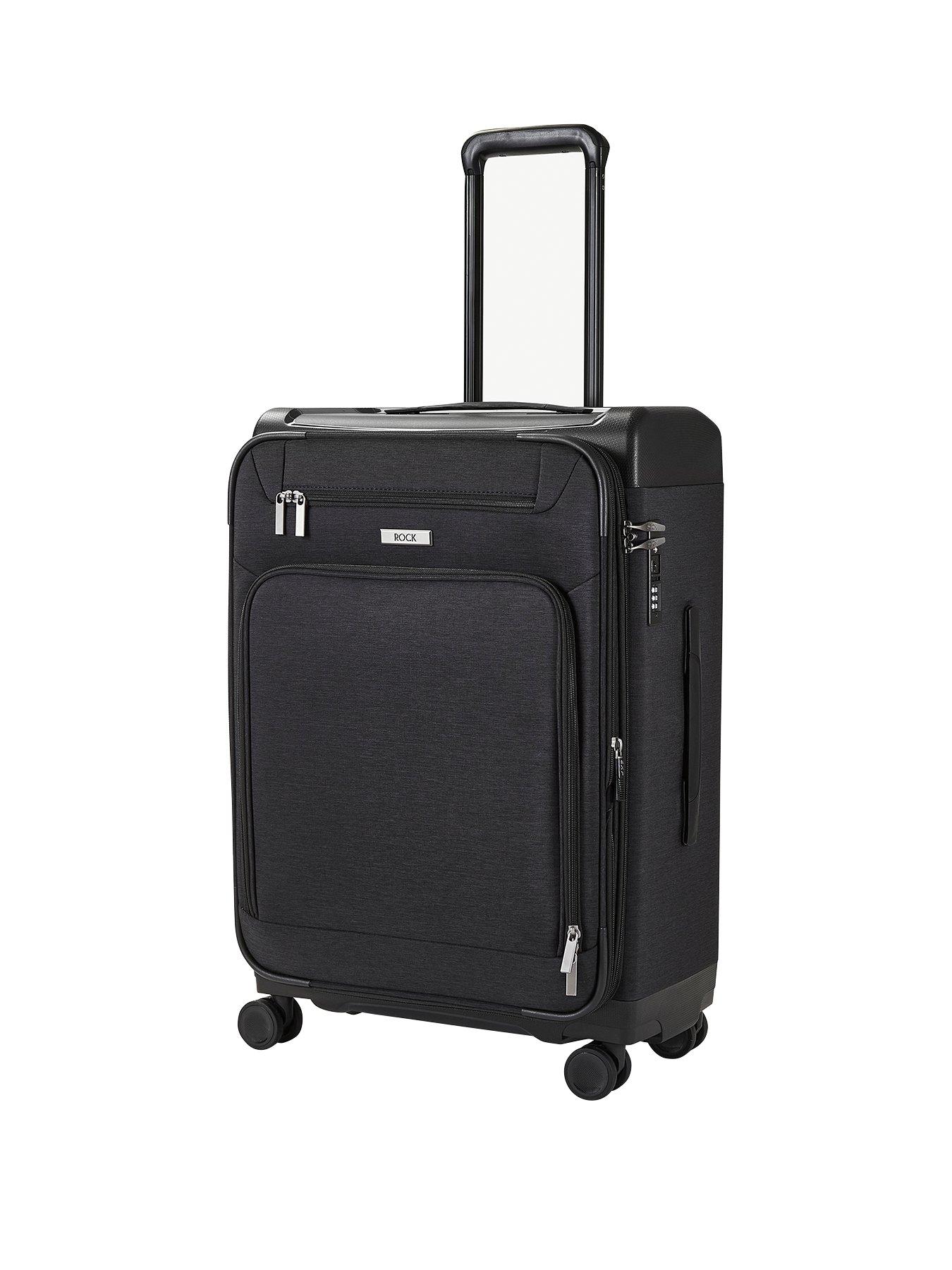 Rock Luggage Parker 8-Wheel Suitcase Medium - Black | very.co.uk