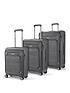  image of rock-luggage-parker-8-wheel-suitcases-3-piece-set-grey