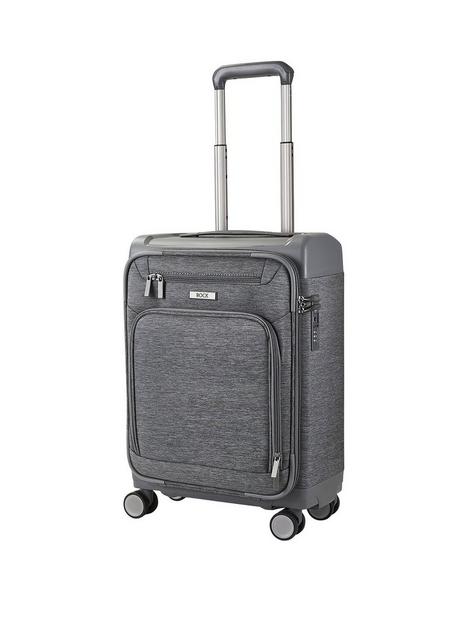 rock-luggage-parker-8-wheel-suitcase-cabin-grey