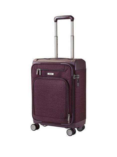 rock-luggage-parker-8-wheel-suitcase-cabin-purple