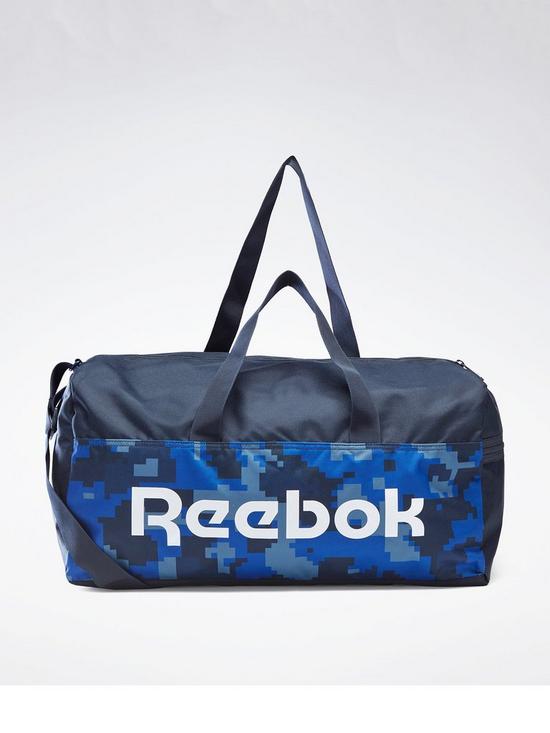 front image of reebok-act-core-graphic-grip-bag