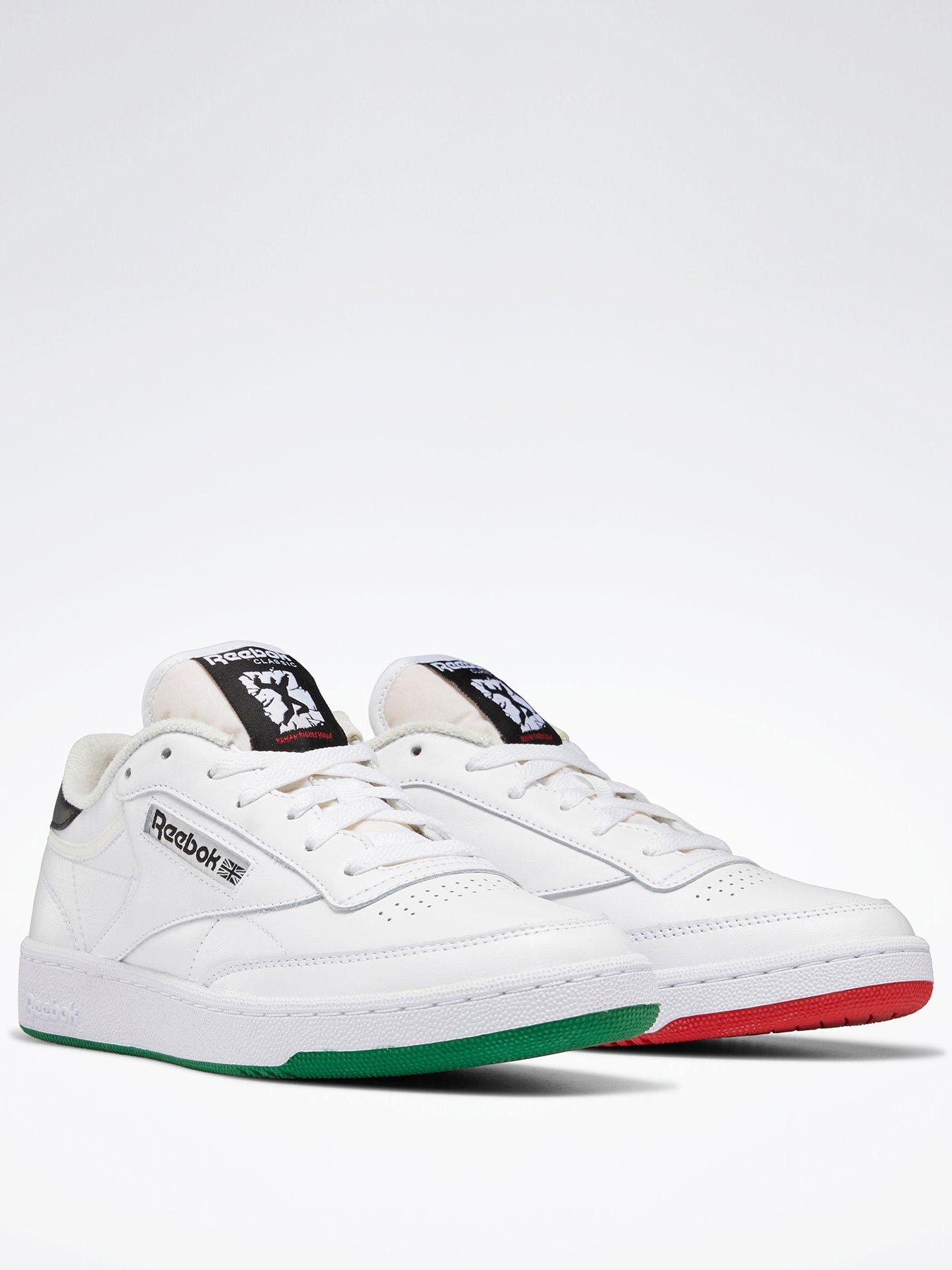 reebok green sports shoes
