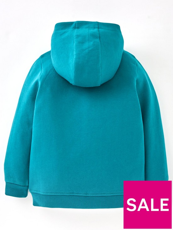 back image of mini-v-by-very-boys-essential-zip-through-hoodie-teal