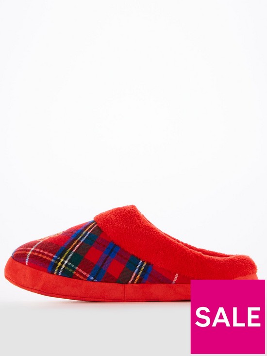 front image of lauren-by-ralph-lauren-plaidnbspsuper-soft-slippers-red