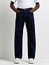  image of river-island-baggy-fit-jeans-dark-blue