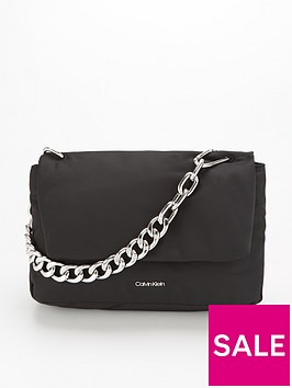 calvin-klein-chain-strap-nylon-shoulder-bag-black