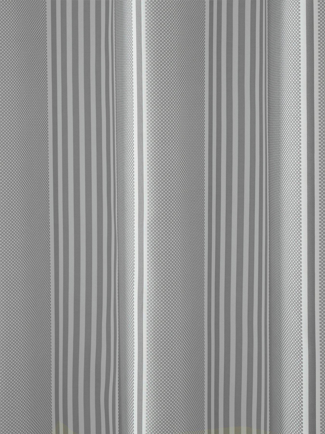 Image 3 of 4 of Catherine Lansfield Textured Stripe Shower Curtain&nbsp;