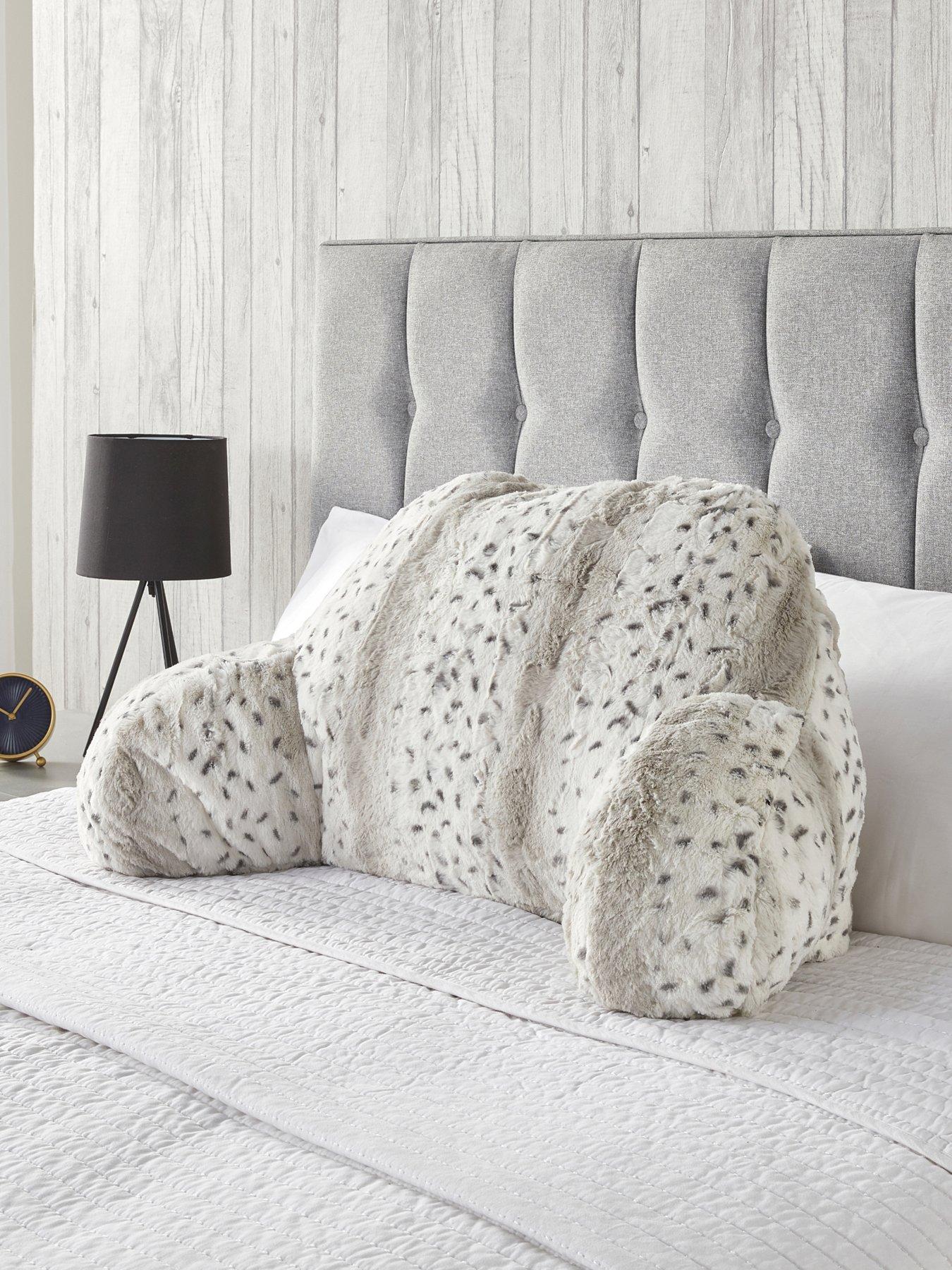 Product photograph of Very Home Snow Leopard Cuddle Cushion from very.co.uk