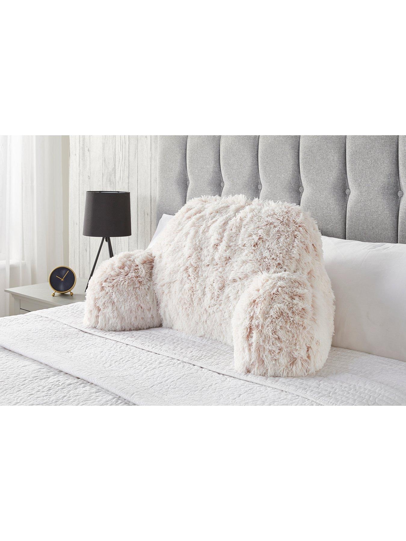 Product photograph of Everyday Collection Long Hair Cuddle Cushion - Pale Pink from very.co.uk