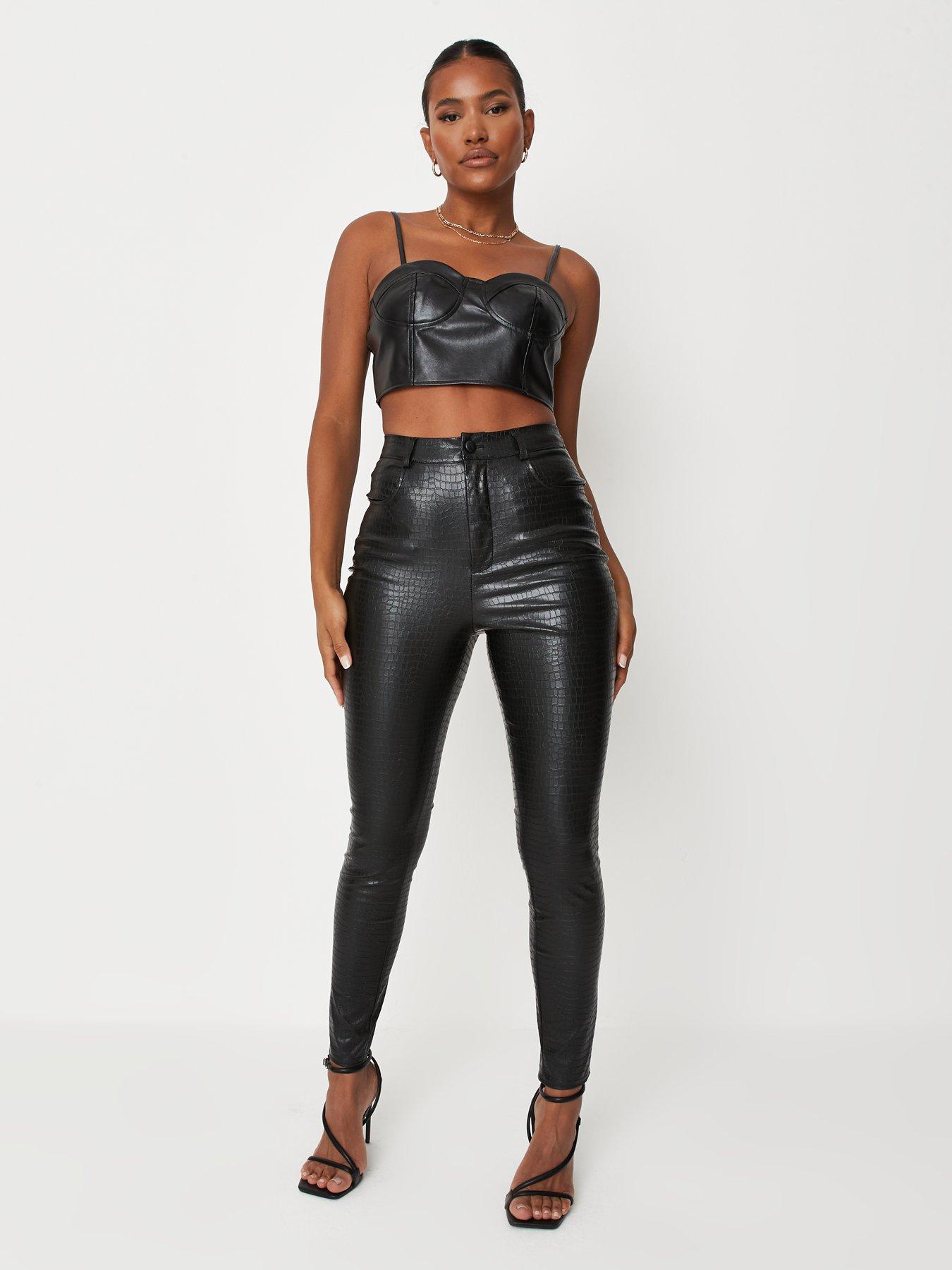 missguided vinyl pants