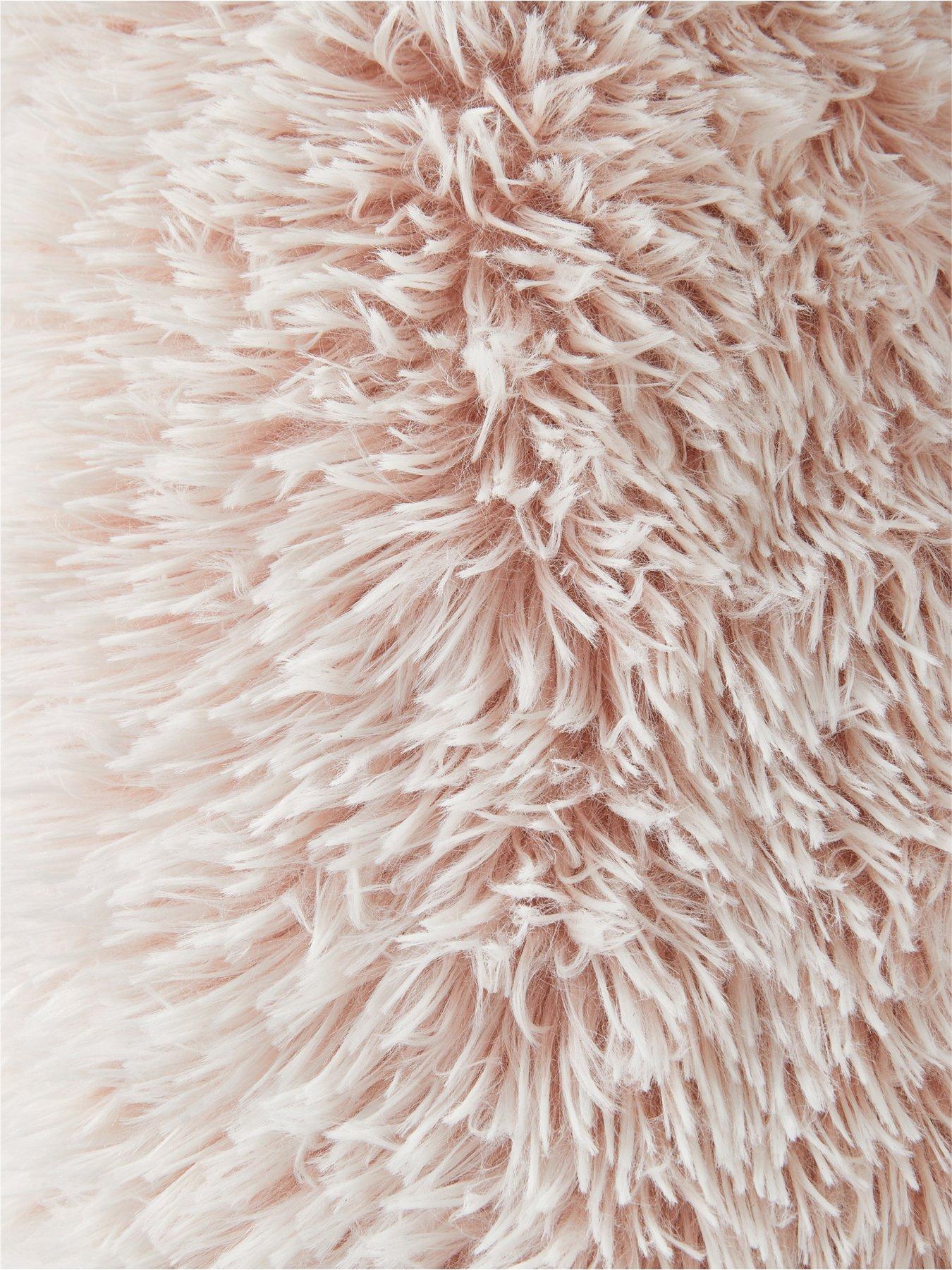 Image 3 of 4 of The Very Collection Shaggy V Shaped Pillow - Blush Pink