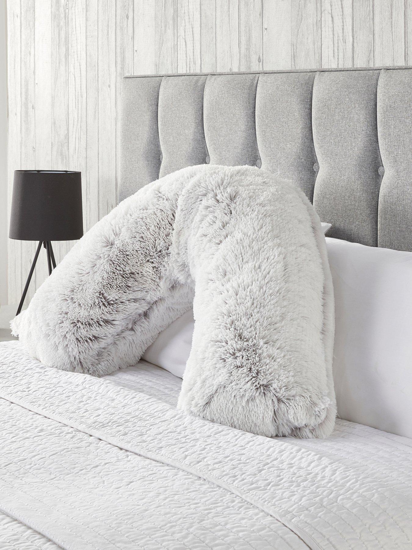 undefined Shaggy V-Shaped Cushion - Multi
