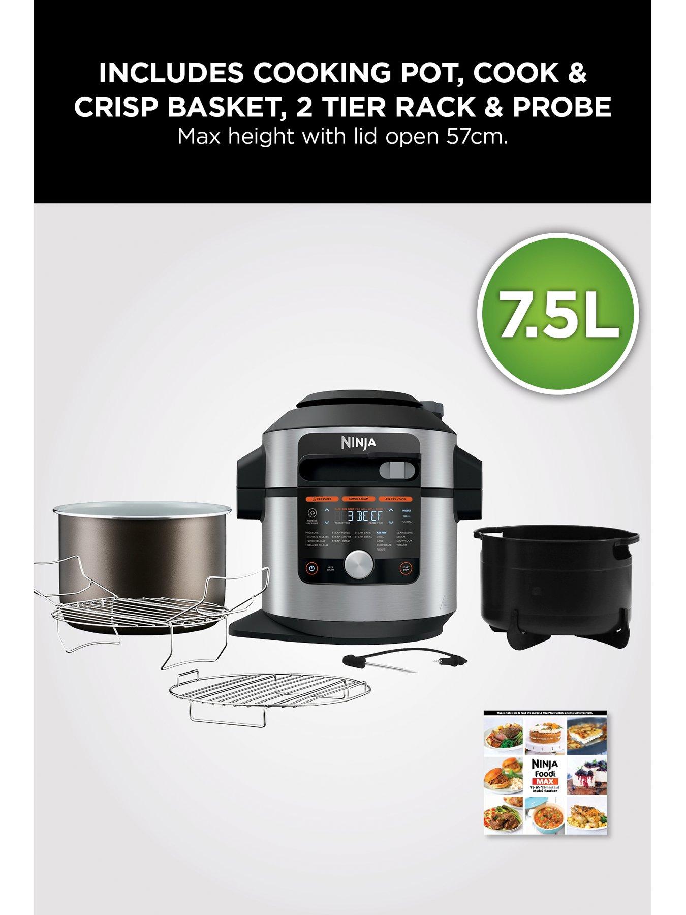 NINJA Foodi MAX 15 in 1 SmartLid Multi Cooker with Smart Cook System 7.5L OL750UK Very