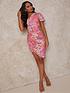 chi-chi-london-asymmetric-floral-print-skirt-pinkfront