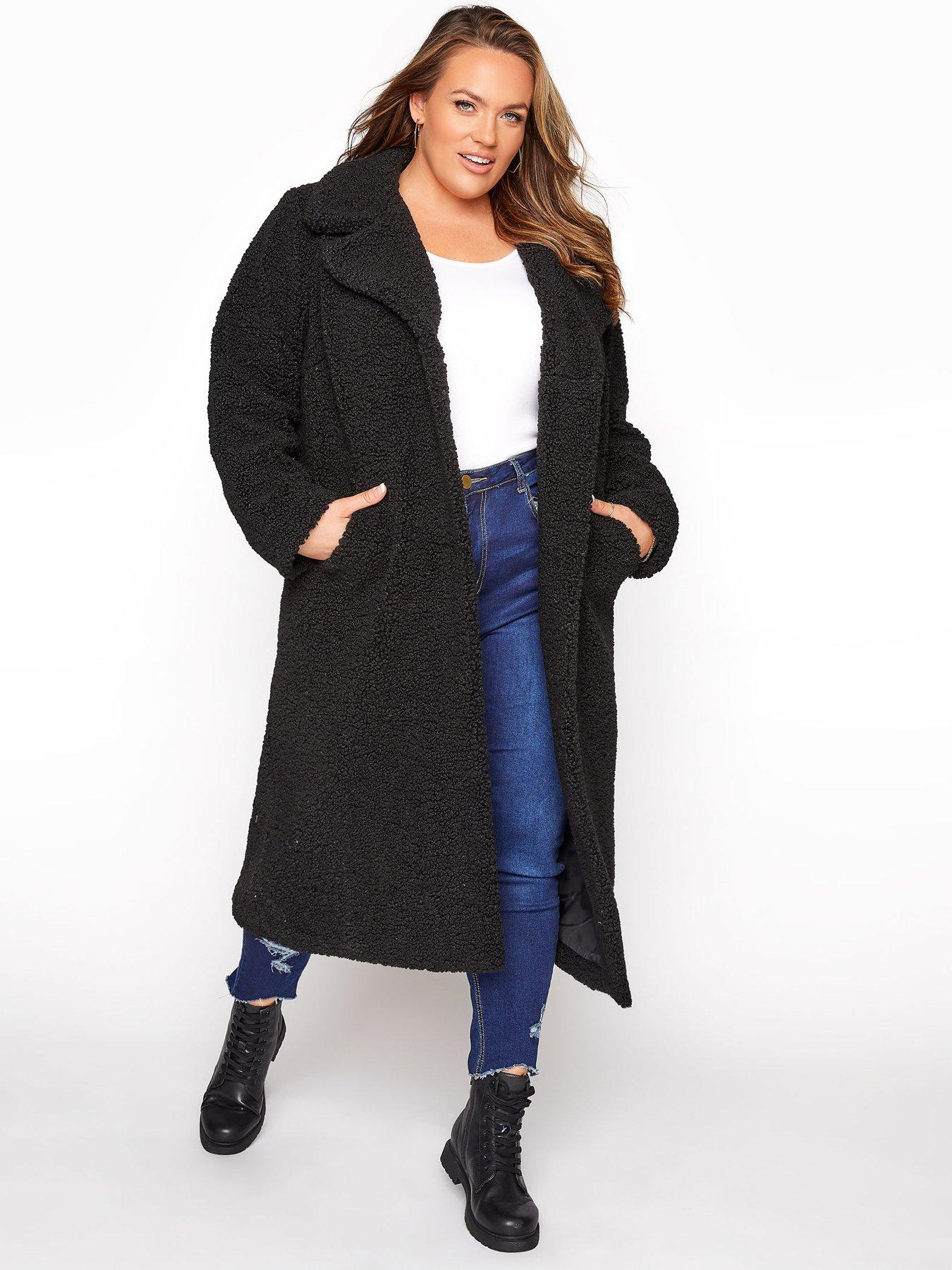 black borg teddy coat