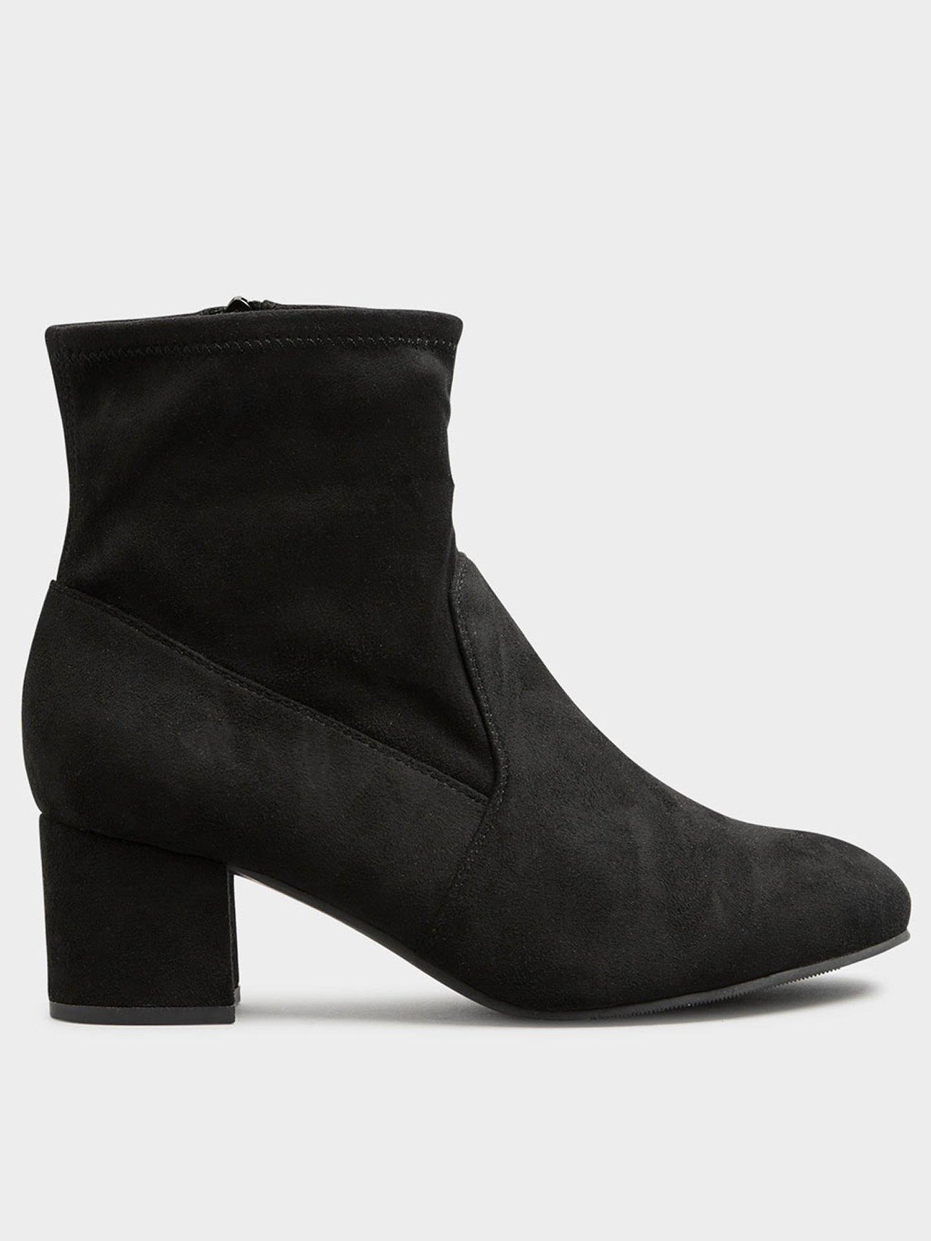 Block heel hot sale stretch boots