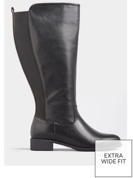 yours-yours-everitt-plain-stretch-high-leg-boot-black