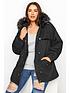 yours-yours-new-balloon-sleeve-fashion-parka-blackfront
